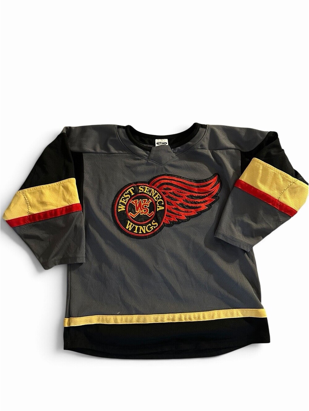 Athletic Knit West Seneca Wings Weinert #88 Youth L Hockey Jersey Gray/Black
